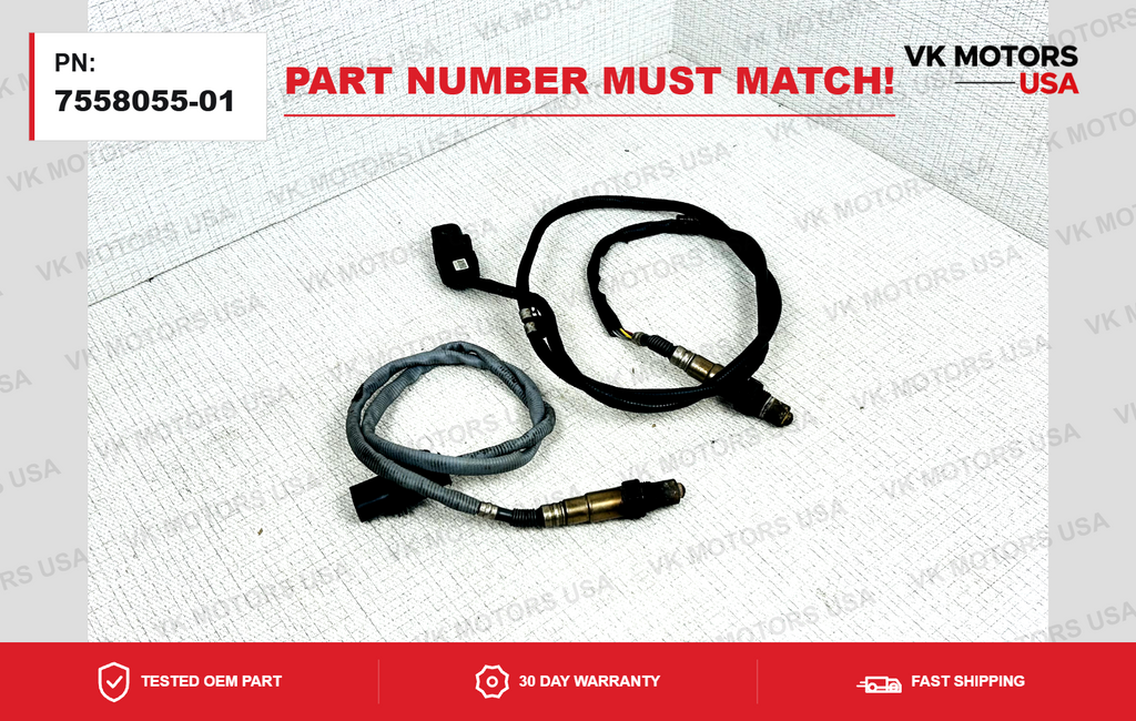 2011 BMW E90 328I X3 OXYGEN SENSORS LAMBDA 2psc 7558055-01 and 7558073-01 Bosch