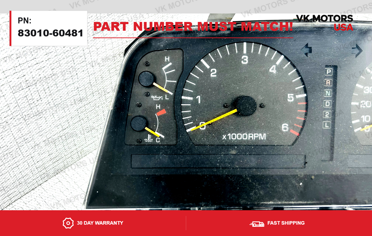 Toyota Land Cruiser 93-94 FZJ80 Locked Gauge Cluster Speedometr 83010-60481 249K