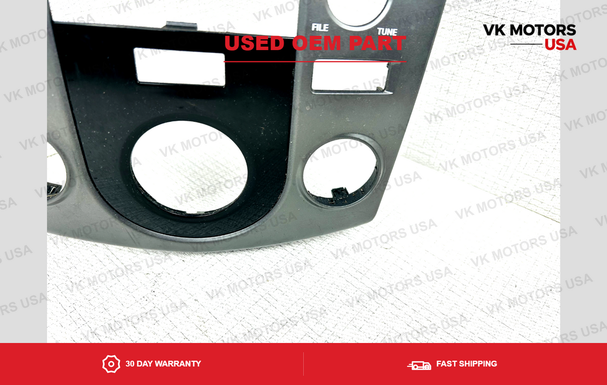 2010-2013 Kia Forte Radio Stereo Dash Bezel Trim Cover W/ Hazard OEM