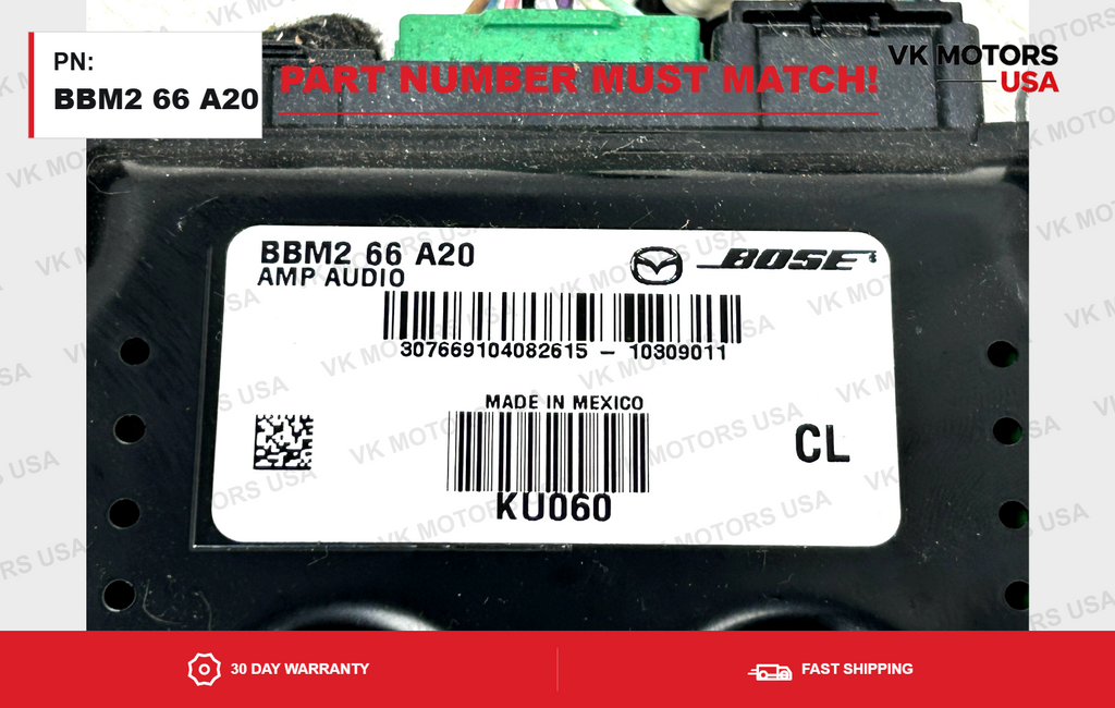 2009-2013 Mazda 3 Bose Radio Stereo Amp Amplifier BBM266A20 OEM