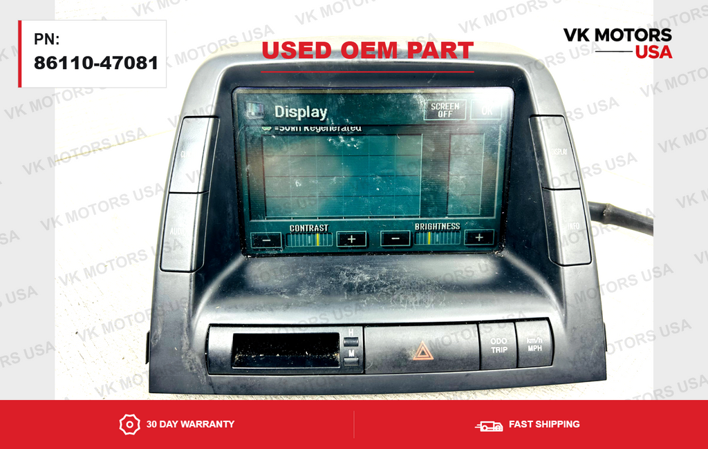 2006-2009 Toyota Prius Radio Dash Info Display Non-Navigation 86110-47081