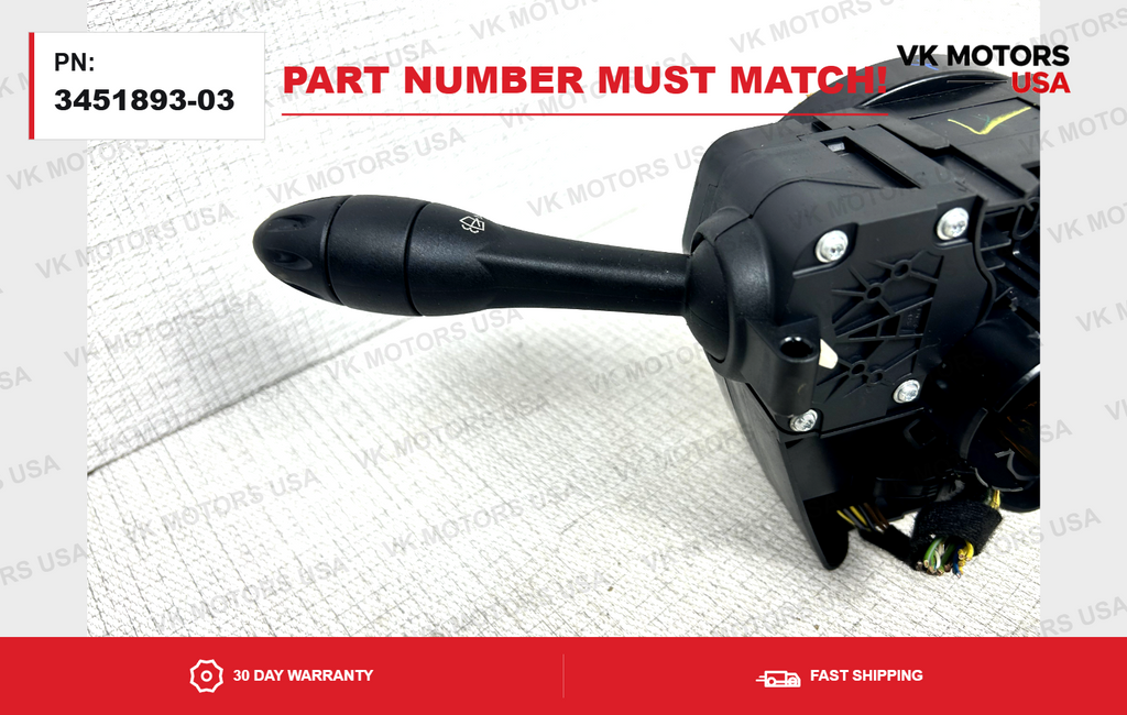 Turn Signal Wiper Switch Steering Column  3451893-03 MINI Cooper 2007–2013 OEM