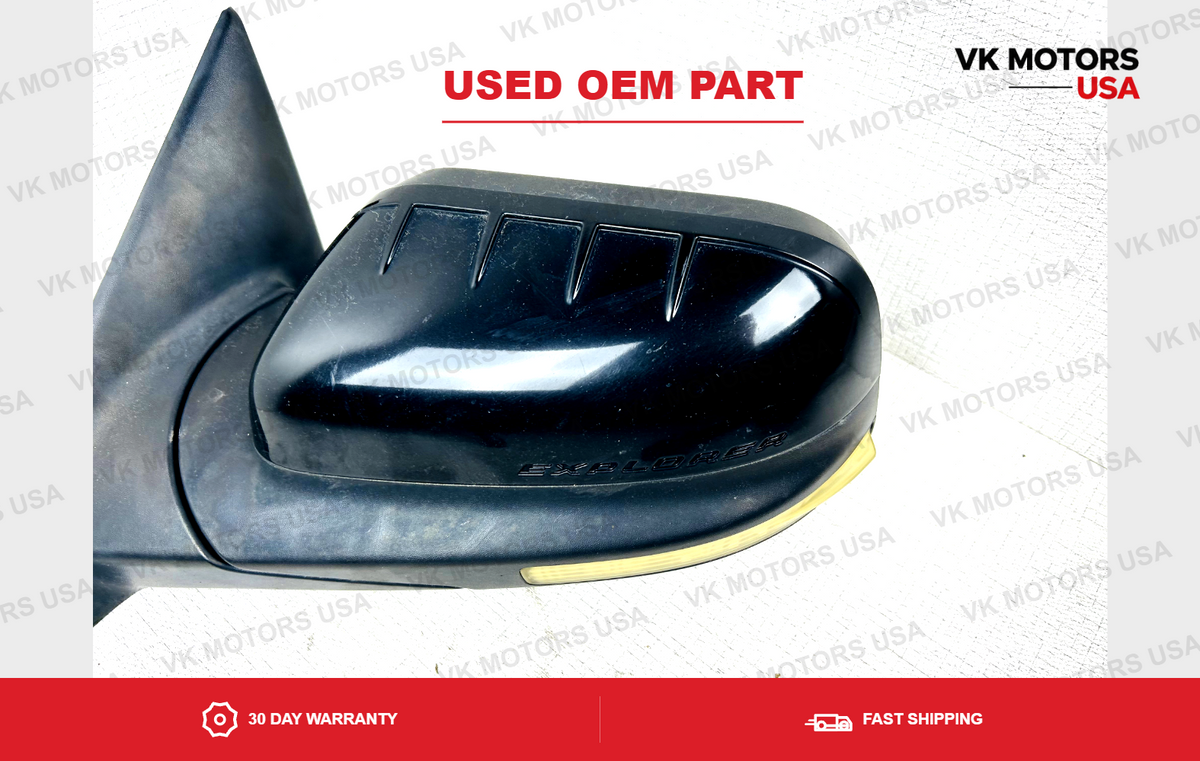 OEM Left Driver Side View Door Mirror Power 2011-2015 Ford Explorer Black