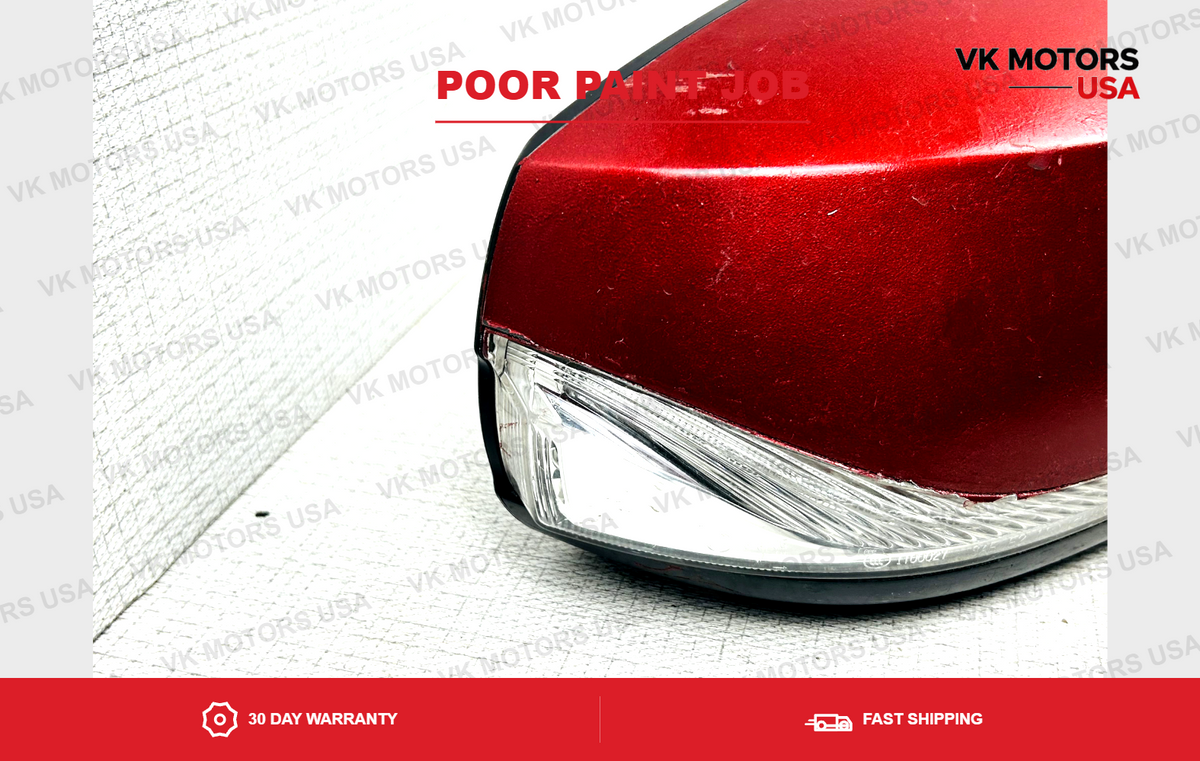 2014-2021 Infiniti Q50 Right Passenger Side View Door Mirror Red OEM