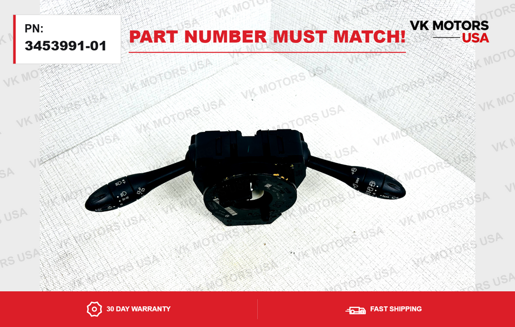 Turn Signal Wiper Switch Steering Column 3453991-01 MINI Cooper 2007–2013 OEM