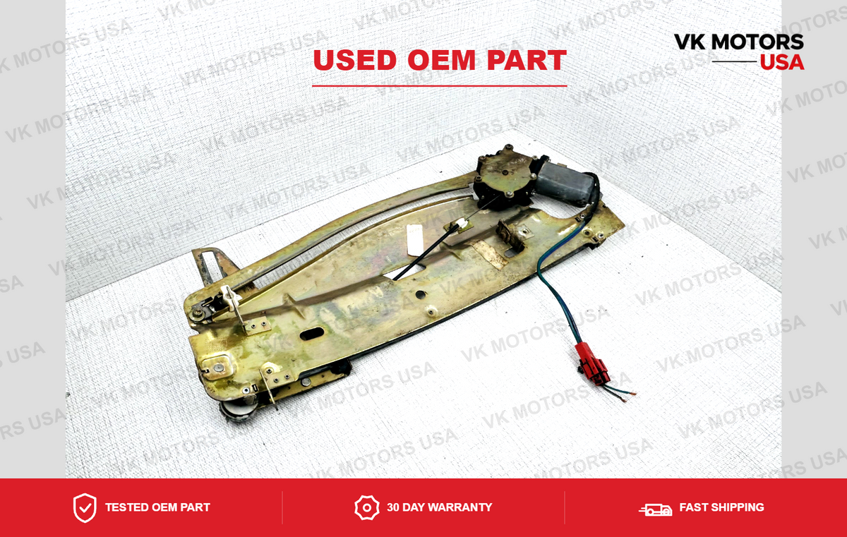 87-95 Chrysler Lebaron Convertible Rear 1/4 Window Regulator w/Motor RH Passeger