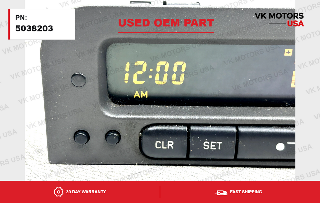 1999-2003 Saab 9-3 SID2 Information Radio Clock Display P/N: 5038203 OEM