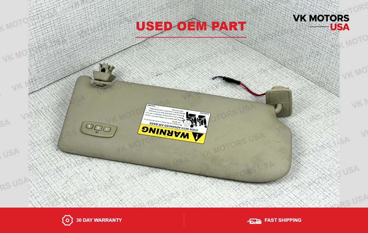 Left Driver Sunvisor with Homelink garage door opener beige 2010-2017 Volvo XC60