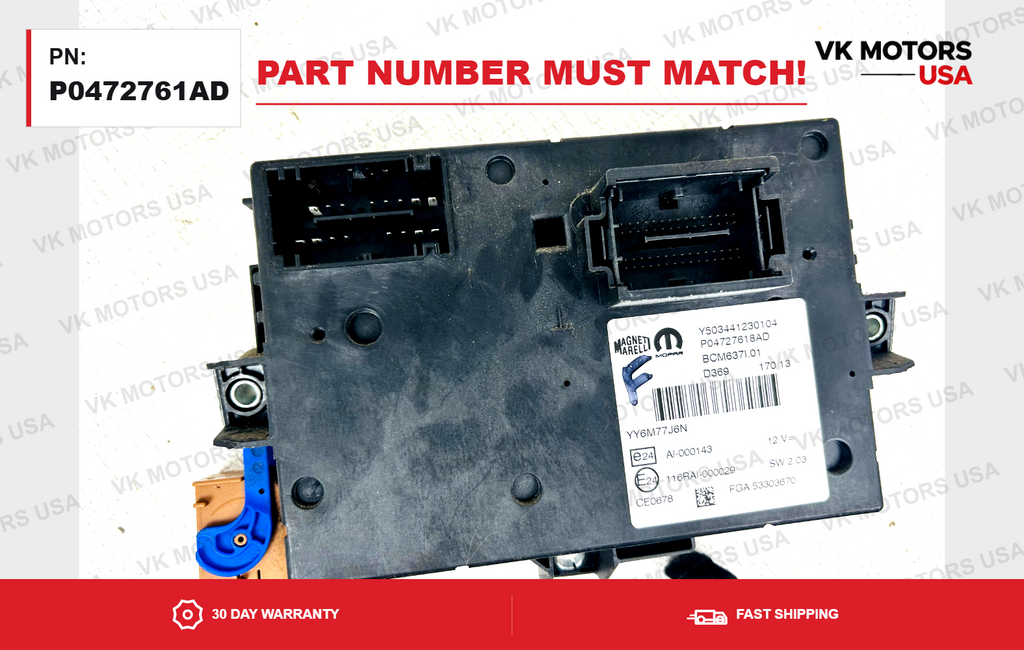 14-17 Ram ProMaster Front Body Control Module P0472761AD OEM