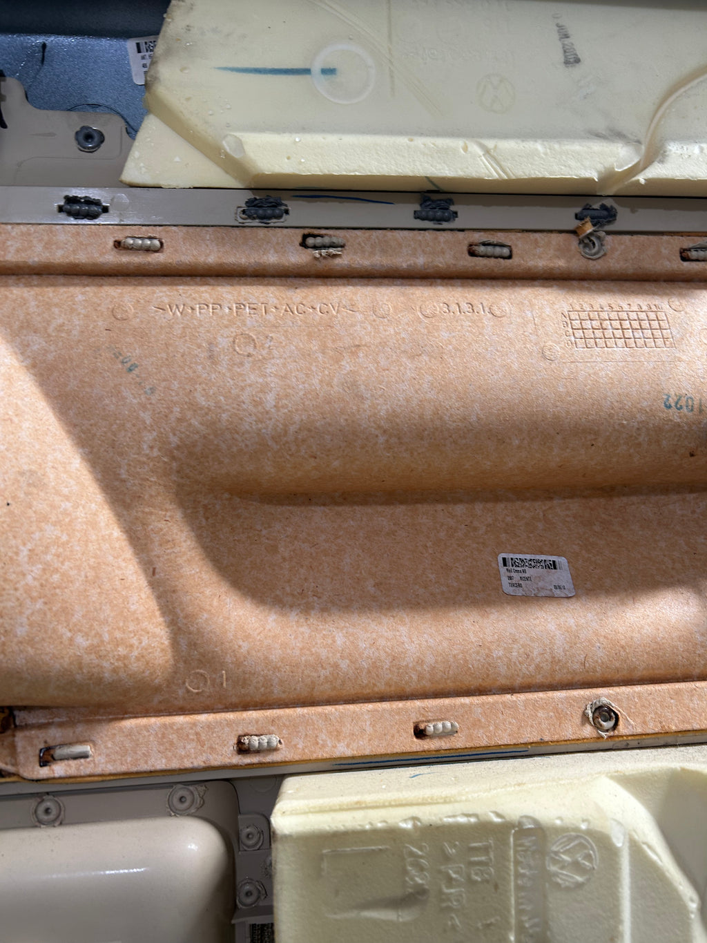 1998-2010 VW Volkswagen New Beetle Cloth HARDTOP Door Panel Set OEM CREMA