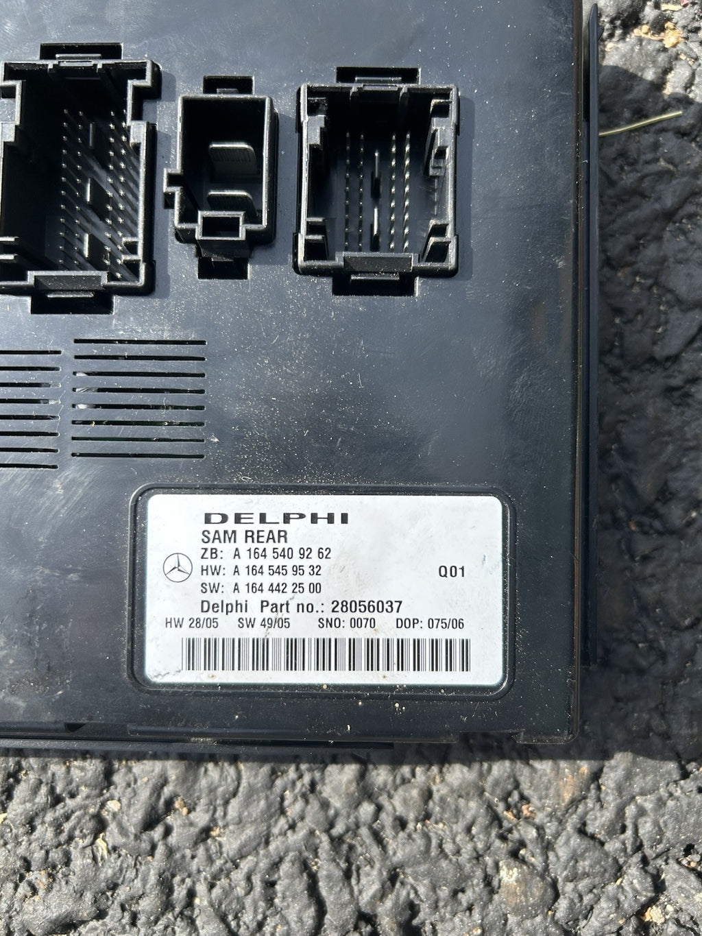 06-12 MERCEDES GL450 R500 R320 ML350 REAR SAM CONTROL MODULE A1645409262