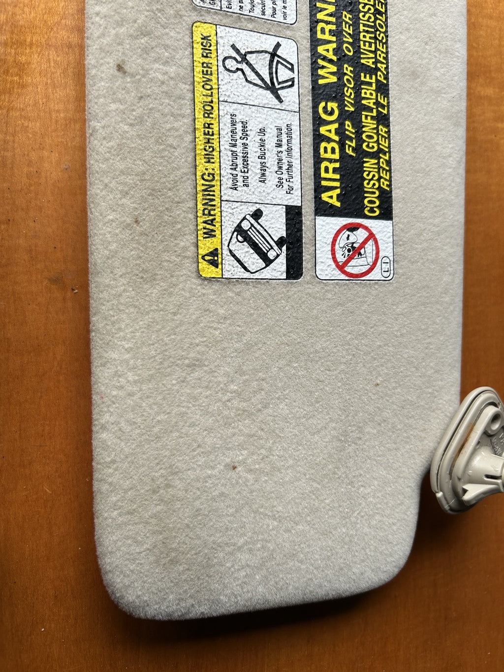 1999-2003 LEXUS RX300 Driver & Passenger SUNVISORS Gray OEM